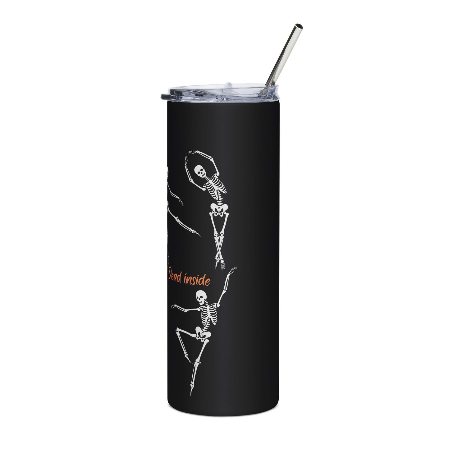 "Caffeinated but Dead Inside" Stainless Steel Tumbler, 20oz