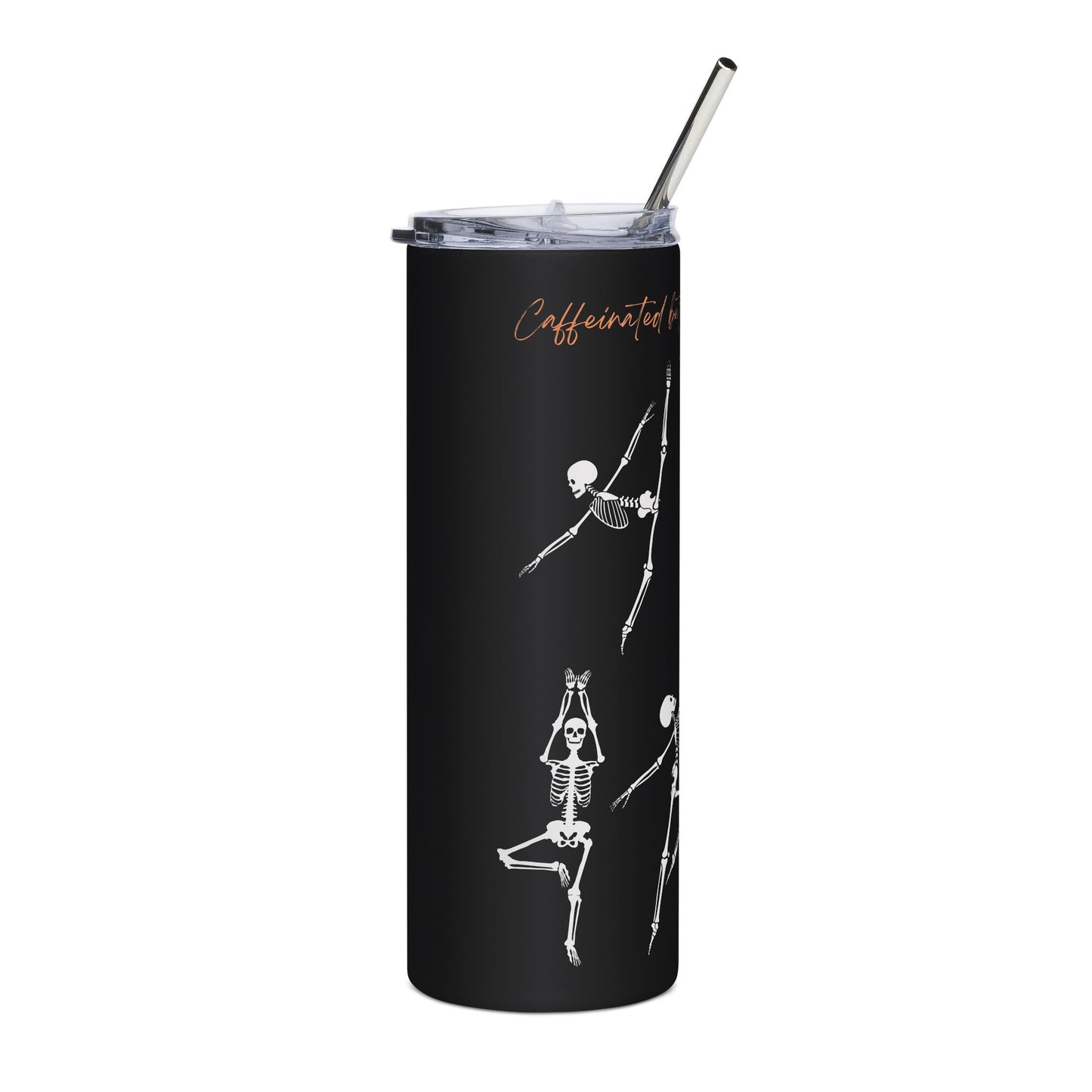 "Caffeinated but Dead Inside" Stainless Steel Tumbler, 20oz