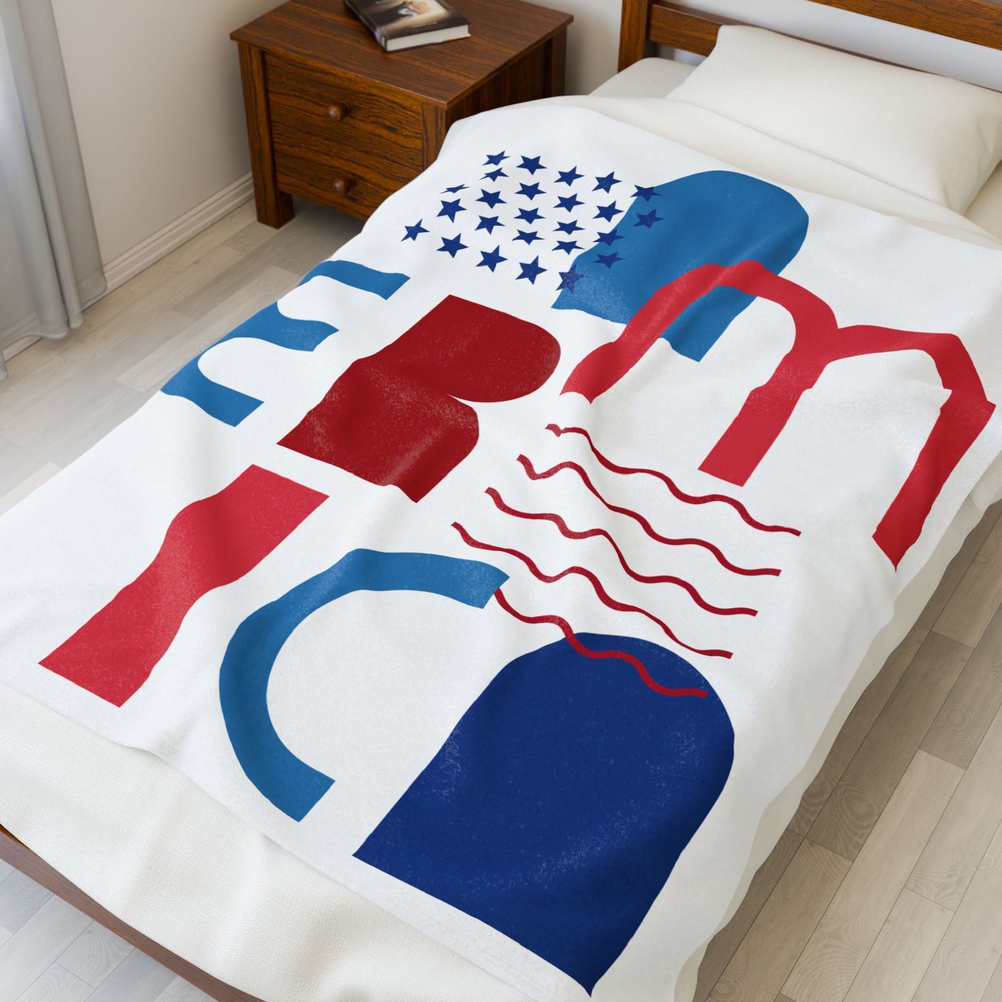 USA Velveteen Plush Blanket